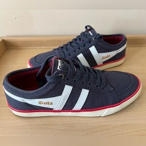 Gola Vegan Classics Men's Comet Plimsoll Canvas Sneakers Navy White Red Gold 11